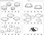 Printable count encircle kindergarten worksheets coloring pages